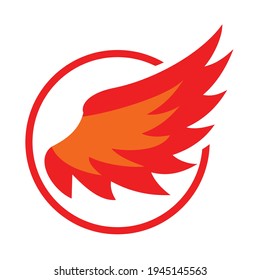 wing circle logo vector design