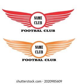 wing and circle logo vector, for football team design.