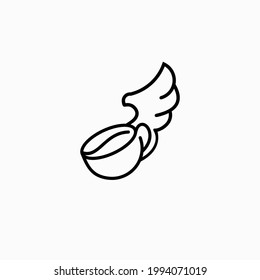 wing coffee logo vector icon  illustration
