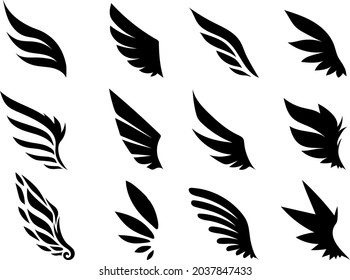 Wing Collection Vector set elements