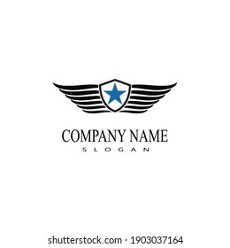 Wing Concept icon Template vector illustration design