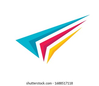 Wing - concept logo template vector illustration. Dynamic transport sign. Active sport fitness symbol. Abstract icon. graphic design element. 