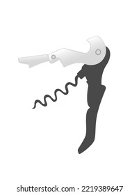 Wing corkscrew cork vector illustration isolated on white background