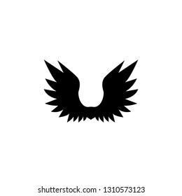 wing couple icon logo simple in isolated background