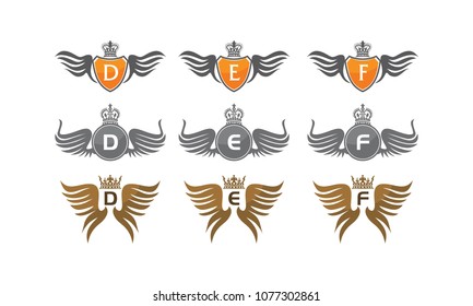 Wing Crown Design Template Set