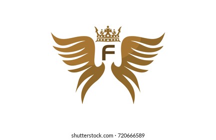 Wing Crown Logo Initial F