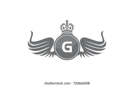 Wing Crown Logo Initial G