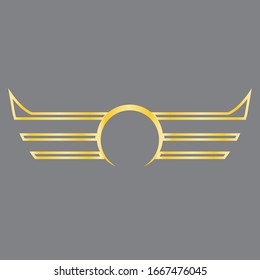 wing design gold vector art