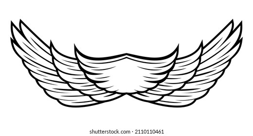 Ilustración de diseño de ala formato de eps vectoriales , adecuado para sus necesidades de diseño, logotipo, ilustración, animación, etc.