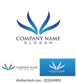 Vector de plantilla de logotipo de diseño de ala