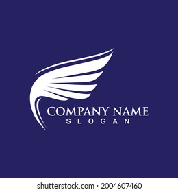 Wing eagle and head logo