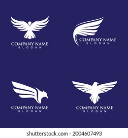 Wing eagle and head logo