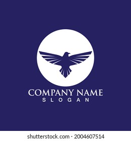 Wing eagle and head logo