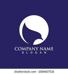 Wing eagle and head logo