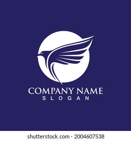 Wing eagle and head logo