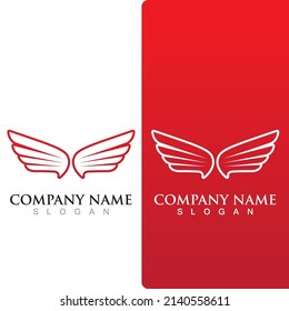 Wing falcon bird  Logo Template vector