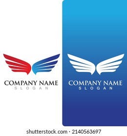 Wing falcon bird  Logo Template vector