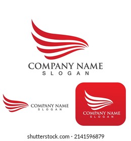 Wing falcon bird  Logo Template vector