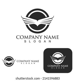Wing falcon bird  Logo Template vector