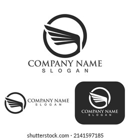 Wing falcon bird  Logo Template vector