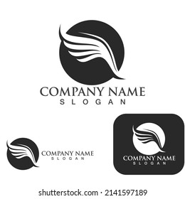 Wing falcon bird  Logo Template vector