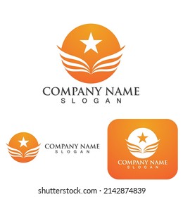 Wing falcon bird  Logo Template vector