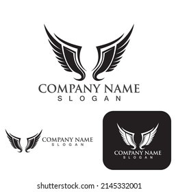 Wing falcon bird  Logo Template vector
