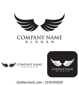 Wing falcon bird  Logo Template vector
