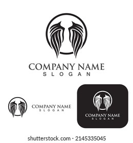 Wing falcon bird  Logo Template vector