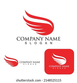 Wing falcon bird  Logo Template vector