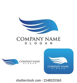 Wing falcon bird  Logo Template vector