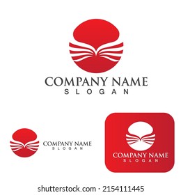 Wing falcon bird  Logo Template vector