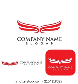 Vector de plantilla de logotipo de ave halcón ala