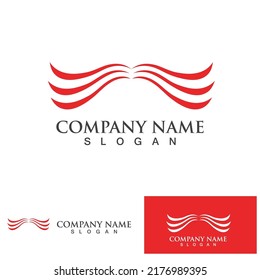Wing falcon bird  Logo Template vector