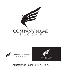 Wing falcon bird  Logo Template vector