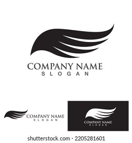 Vector de plantilla de logotipo de ave halcón ala