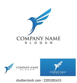 Wing falcon bird  Logo Template vector