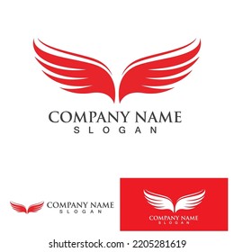 Wing falcon bird  Logo Template vector