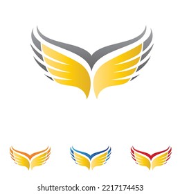 Wing falcon bird  Logo Template vector