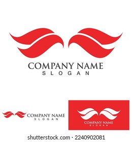 Wing falcon bird  Logo Template vector