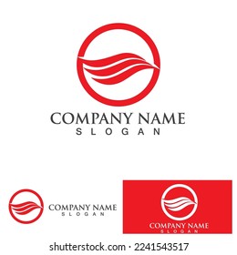 Wing falcon bird  Logo Template vector