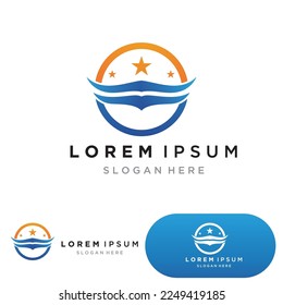 Vector de plantilla de logotipo de ave halcón ala