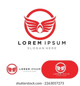 Walker-Falcon-Vogel-Logo-Vorlage Vektor