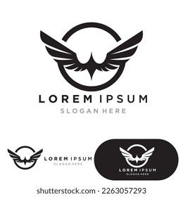 Wing falcon bird  Logo Template vector