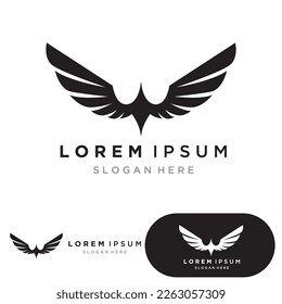 Wing falcon bird  Logo Template vector