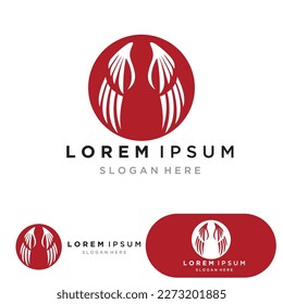 Wing falcon bird  Logo Template vector
