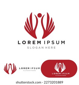 Wing falcon bird  Logo Template vector