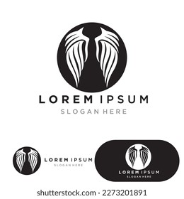 Wing falcon bird  Logo Template vector