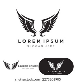 Wing falcon bird  Logo Template vector