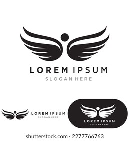 Wing falcon bird  Logo Template vector